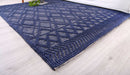 Moonlit Crest Blue Tribal Wool Rug