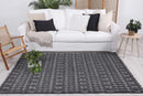 Olive Crest Grey Tribal Wool Rug