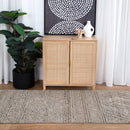 Seabreeze Crest Ash Lattice Tribal Rug