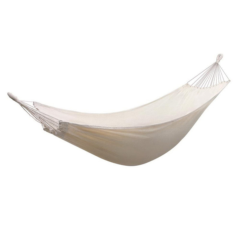 Hammock Bed with Travel Bag Outdoor Lounge Chair Cream