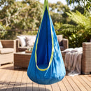 Kids Hammock Chair Camping 70cmx150cm with Cushion Storage Bag Blue
