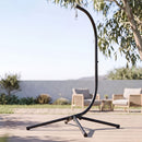 Hammock Stand 150kg Capacity Metal Frame for Hanging Chairs Black