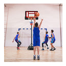132 To 251Cm Weather Resistance Kids Basketball Hoop With Ball Storage