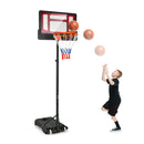 132 To 251Cm Weather Resistance Kids Basketball Hoop With Ball Storage
