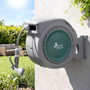 30m Retractable Water Hose Reel, Wall Mounted Garden Hose 9-Pattern Nozzle