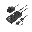 Simplecom Ch345C Superspeed Usb A Usb C To 4Port Usb 3 Hub 5Gbps