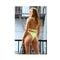 Vibes Cute But Psycho Halter Top And Panty Yellow Pink