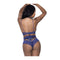 Halter And Lace Up Panty Set Blue