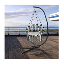 Hammock Chair With C Shaped Chair Stand For Indoor And Outdoor Use