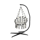 Hammock Chair With C Shaped Chair Stand For Indoor And Outdoor Use