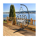 Hammock Chair With C Shaped Chair Stand For Indoor And Outdoor Use