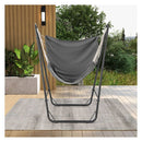 Hammock Chair With Stand And Side Pocket For Living Room Grey
