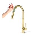 Hand Touch Control Kitchen Sink Mixer Tap Pull Out Basin Faucet Gold