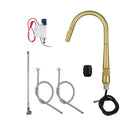 Hand Touch Control Kitchen Sink Mixer Tap Pull Out Basin Faucet Gold