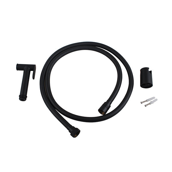 Brass Toilet Bidet Spray Diverter Wash Kit With Pvc Water Hose Black