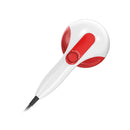 Handheld Vibration Massager Red 4 Interchangeable Heads Adjustable