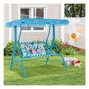 Hanging Patio Swing Bench With Adjustable Tilt Canopy Navy