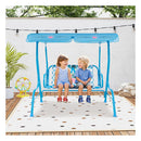 Hanging Patio Swing Bench With Adjustable Tilt Canopy Navy
