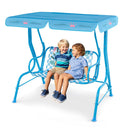 Hanging Patio Swing Bench With Adjustable Tilt Canopy Navy