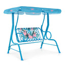 Hanging Patio Swing Bench With Adjustable Tilt Canopy Navy