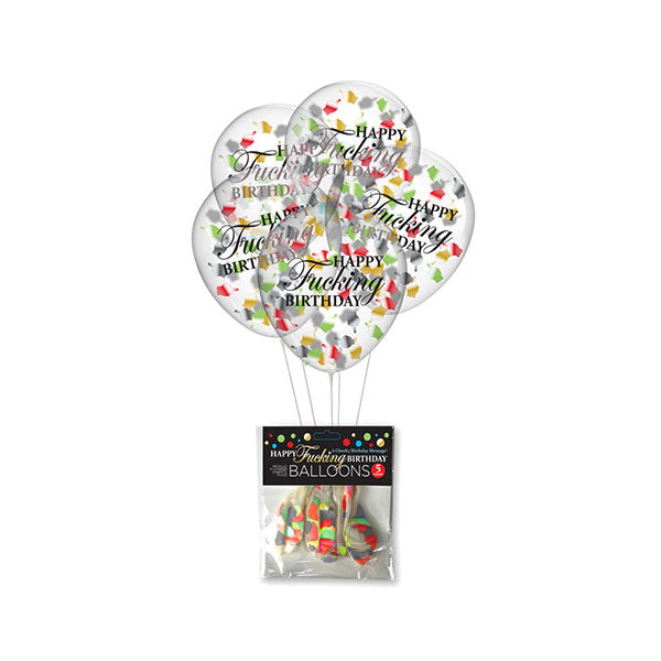 Happy Fucking Birthday Confetti Party Balloons Set Of 5