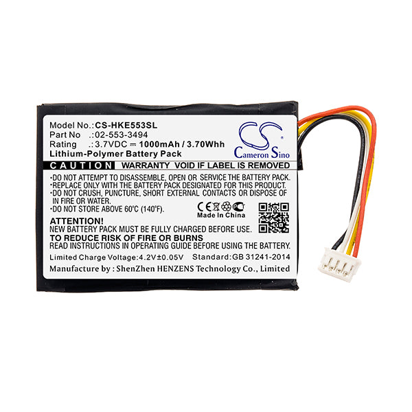 Cameron Sino Cs Hke553Sl 1000Mah Replacement Battery For Harman Kardon