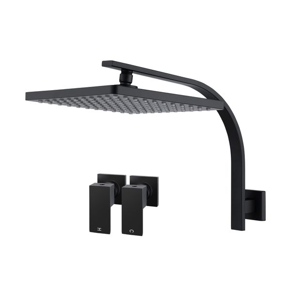 Rain Shower Head Set Bathroom Wall Tapware Mixer Taps