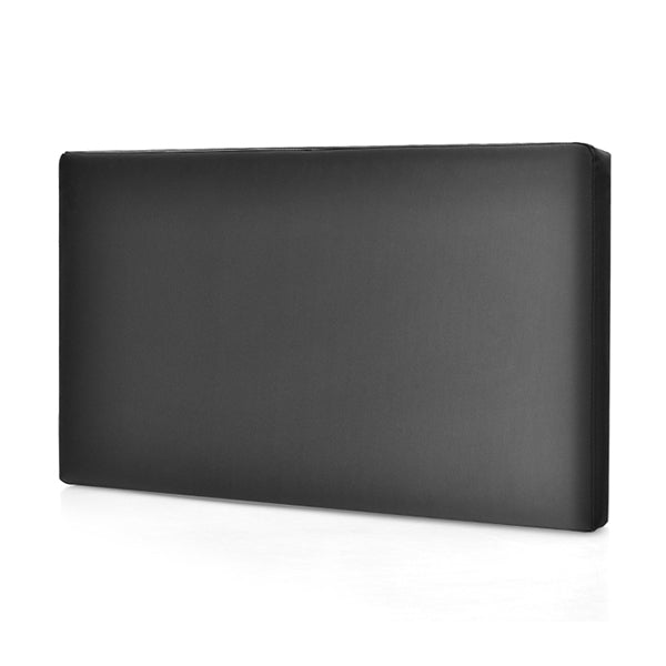 Twin Size Wall mounted Headboard for Bedroom and Guest Room Black PU and sponge and MDF