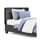 Twin Size Wall mounted Headboard for Bedroom and Guest Room Black PU and sponge and MDF