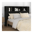 Headboard Cabinet Black 160 Cm