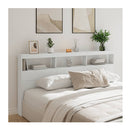 Headboard Cabinet With Led White 200 Cm