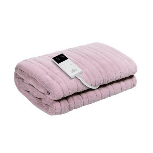 Heated Electric Throw Rug Fleece Snuggle Blanket Washable