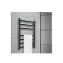 Heated Towel Rail Warmer Rack Wall Mounted Black