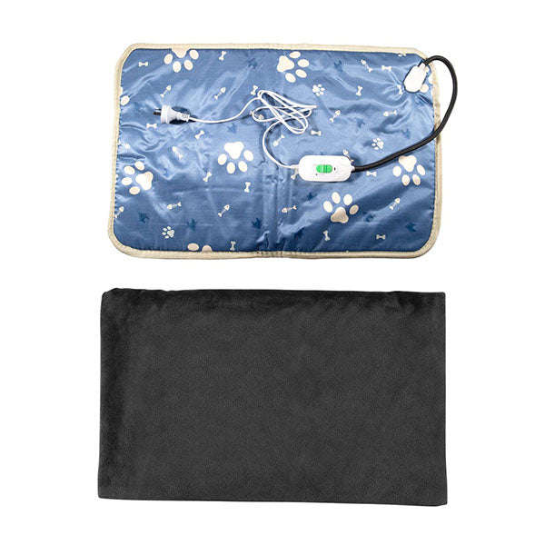 70X45Cm Pet Mat Bed Cover For Cat Dog Blanket Grey With Heating Pad