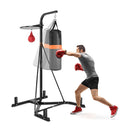 Heavy Bag Stand With Heavy Bag And Adjustable Speed Bag