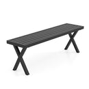 Heavy Duty 2 Person Bench With Slatted Seat And X Legs