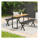 Heavy Duty 2 Person Bench With Slatted Seat And X Legs
