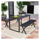 Heavy Duty 2 Person Bench With Slatted Seat And X Legs