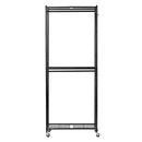 Heavy Duty Clothes Rack Garment Organizer 202 Cm Wheels Bedroom Black