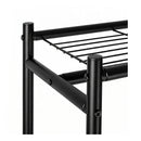Heavy Duty Clothes Rack Garment Organizer 202 Cm Wheels Bedroom Black