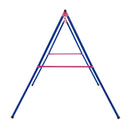 Heavy Duty Metal Swing Set With Ground Stakes For Playground Red