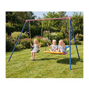 Heavy Duty Metal Swing Set With Ground Stakes For Playground Red