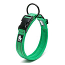 Heavy Duty Reflective Dog Collar Green
