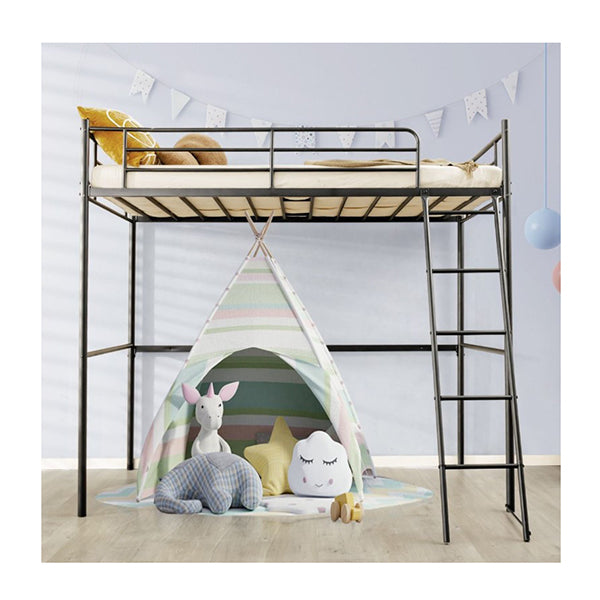 Heavy Duty Steel Bed Frame With High Guard Rails For Relaxation