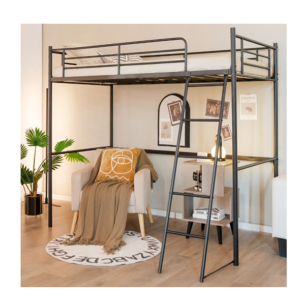 Heavy Duty Steel Bed Frame With High Guard Rails For Relaxation