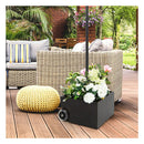 Heavy Duty Steel Patio Market Umbrella Stand With 2 Wheels For Patio