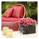 Heavy Duty Steel Patio Market Umbrella Stand With 2 Wheels For Patio