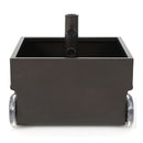 Heavy Duty Steel Patio Market Umbrella Stand With 2 Wheels For Patio