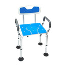 Height Adjustable Aluminium Commode Shower Chair With Armrests