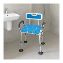 Height Adjustable Aluminium Commode Shower Chair With Armrests